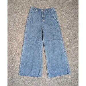 Madewell Wide Sweep Trouser Jeans Womens 28 (30x31) Denim Blue